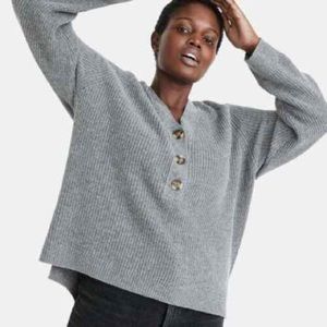 Madewell Lyle ribbed  sweater - gray - XXS